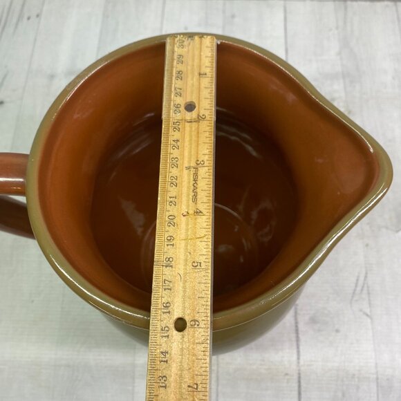 Raymond Waites Certified Intl RONDO Brown Rust Yellow 128oz Beverage Pitcher - Picture 10 of 16